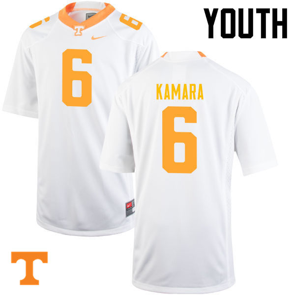 Youth #6 Alvin Kamara Tennessee Volunteers College Football Jerseys-White